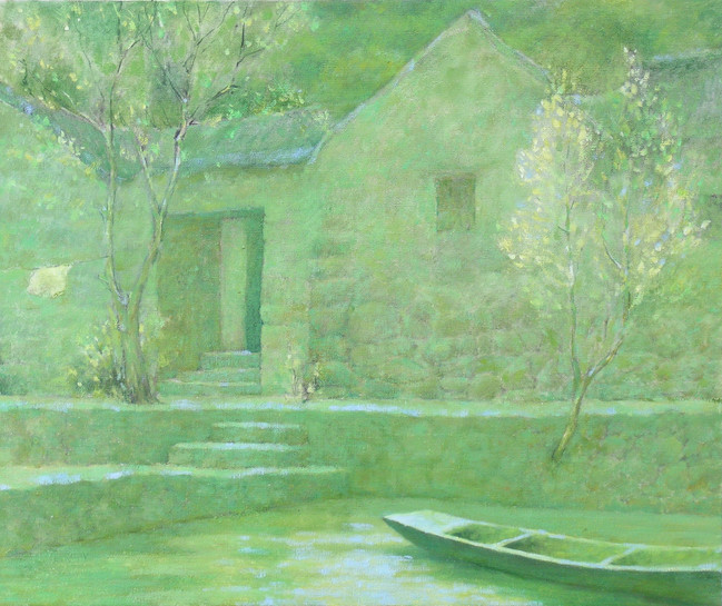 There is a river in front of the door 门前有条河