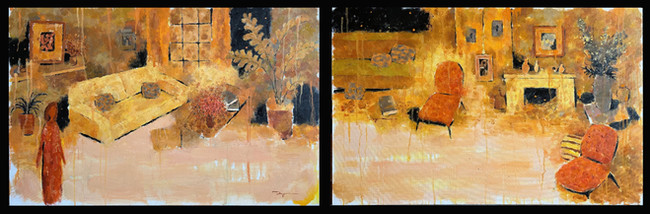 Floor-to-ceiling window 落地窗 Diptych 两联张