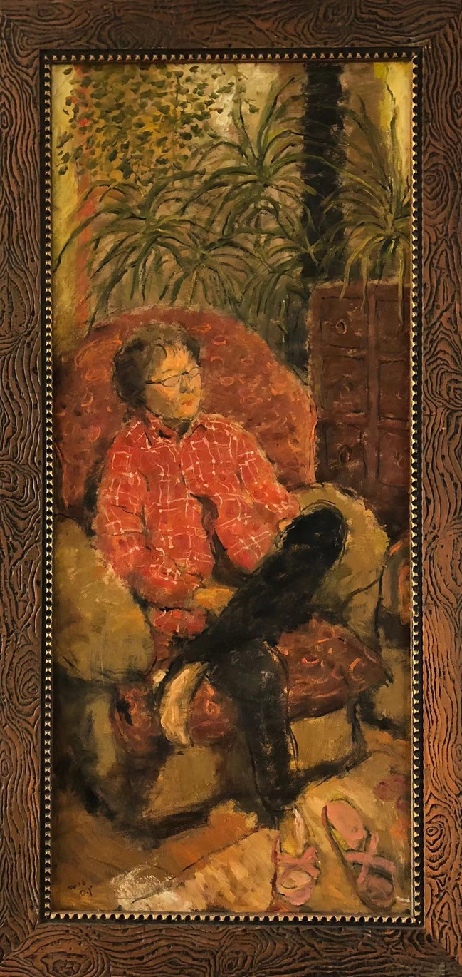 Woman in black pants 穿黑裤子的女人 100x50cm 2015