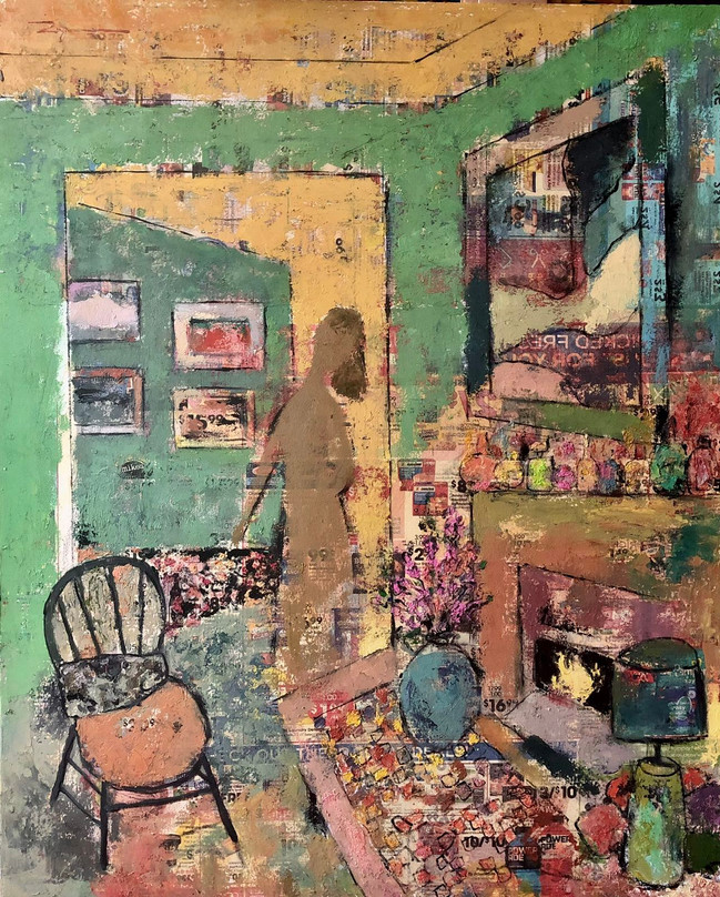 The green wall 《绿色的墙》30x24in 2020.jpg