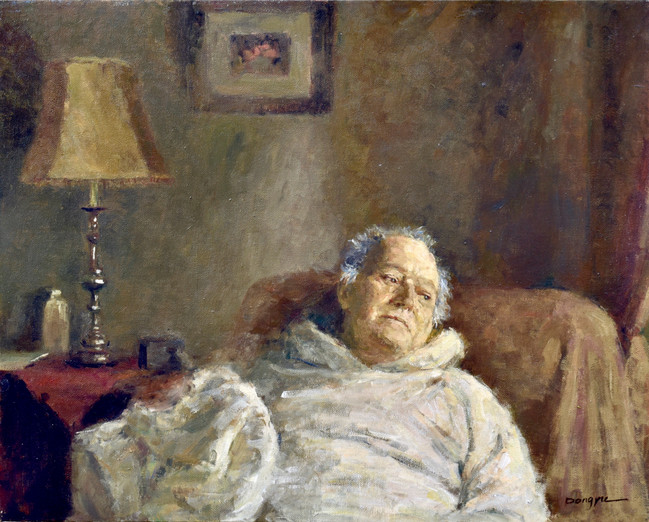 Sick old man 生病的老人 50x40cm 2016